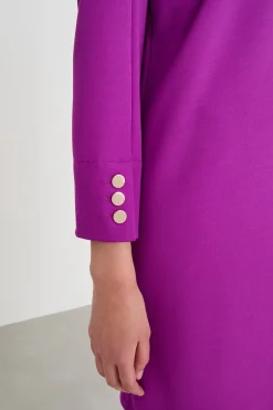 Abito in jersey crepe - Rosa Ciclamino