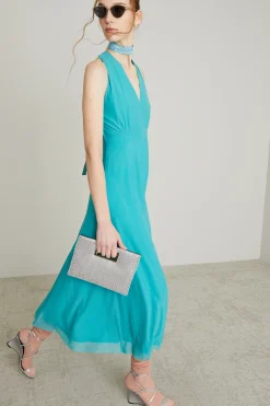 Abito in jersey tulle - Azzurro
