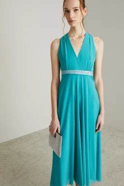Abito in jersey tulle - Azzurro