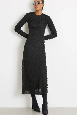Abito in maglia aderente - Nero