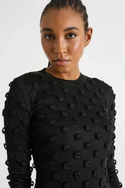 Abito in maglia aderente - Nero