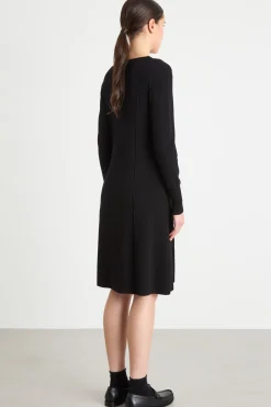 Abito in maglia di viscosa stretch - Nero