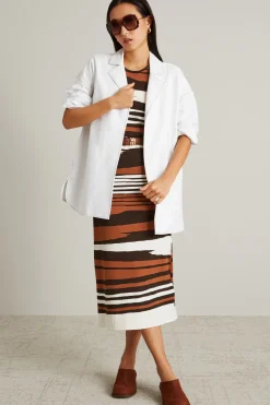 Abito in maglia jacquard - Marrone