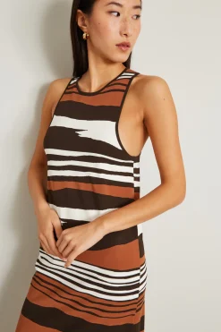 Abito in maglia jacquard - Marrone