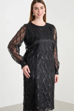Abito in organza - Nero