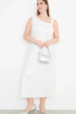Abito in paillettes - Bianco
