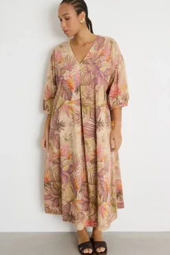 Abito in popeline - Beige