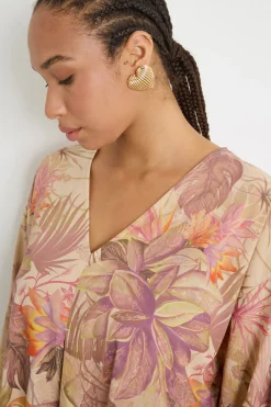 Abito in popeline - Beige