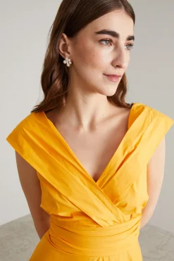 Abito in popeline - Giallo
