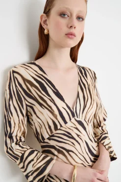 Abito in raso - Animalier