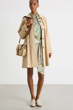 Abito in raso - Beige Verde Azzurro