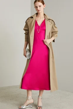 Abito in raso - Fucsia