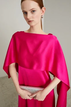 Abito in raso - Fucsia