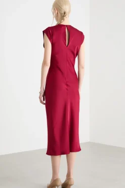 Abito in raso - Rosso