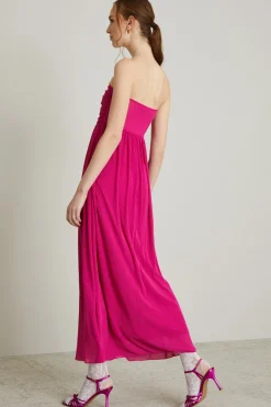 Abito lungo glitter - Fuxia