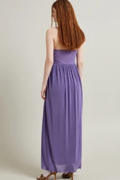 Abito lungo glitter - Viola