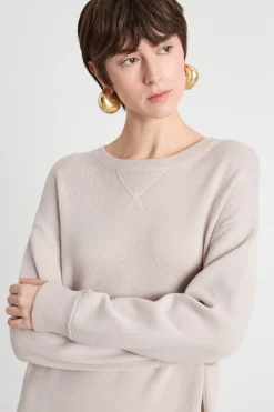 Abito lungo in maglia - Beige