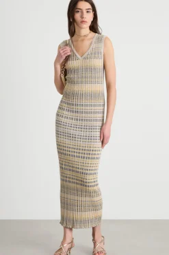 Abito lungo in maglia - Beige