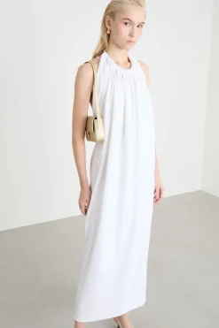 Abito maxi con schiena scoperta - Bianco