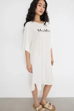 Abito maxi T-shirt in jersey - Bianco
