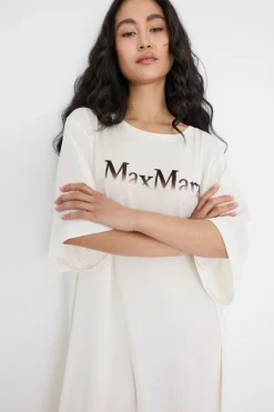 Abito maxi T-shirt in jersey - Bianco