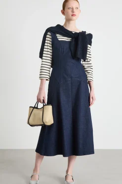 Abito midi in jeans - Blu