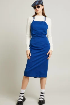 Abito salopette con spalline - Blu