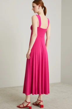 Abito svasato - Fucsia