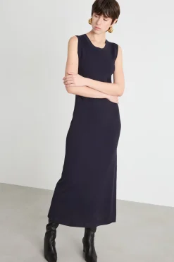 Abito tubino in maglia - Blu Notte