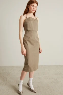 Abito workwear in gabardina - Kaki