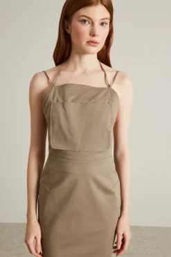 Abito workwear in gabardina - Kaki