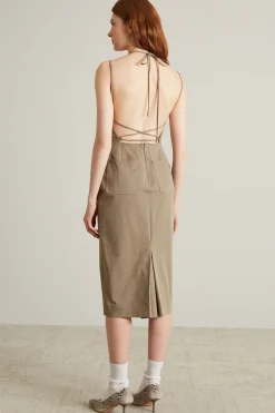 Abito workwear in gabardina - Kaki
