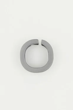 Anello alto a fascia in metallo - Grigio Piombo
