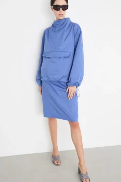 Anorak in taffettà tecnico - Azzurro