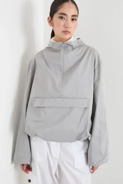 Anorak in taffettà tecnico - Grigio