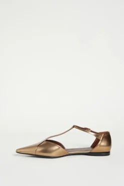 Ballerina con cinturino a T - Bronzo