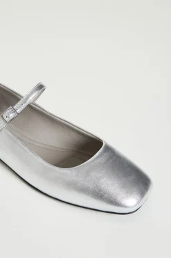 Ballerina in pelle - Argento