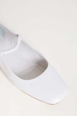 Ballerina in pelle - Bianco