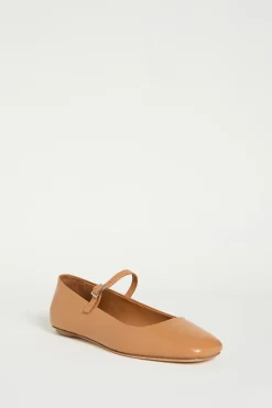 Ballerina in pelle - Cammello