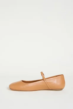 Ballerina in pelle - Cammello