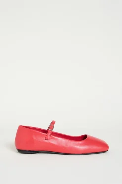 Ballerina in pelle - Rosso