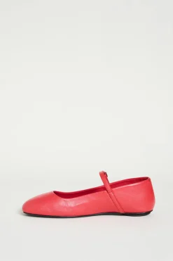 Ballerina in pelle - Rosso