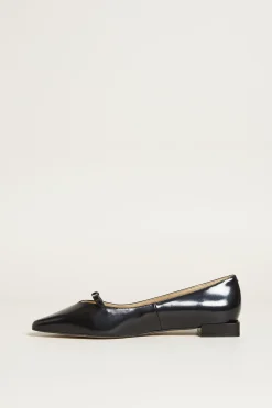 Ballerine con tacco squadrato - Nero