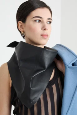 Bandana in pelle - Nero