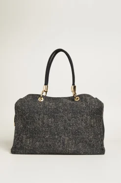 Bauletto effetto bouclè - Nero