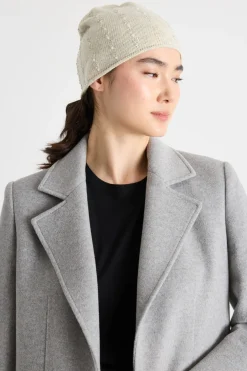 Beanie con ricami bijou - Bianco
