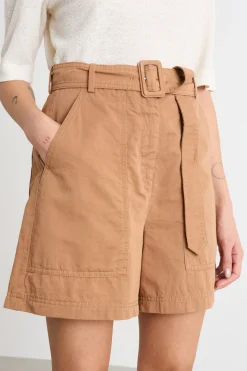 Bermuda con maxi tasche - Cammello