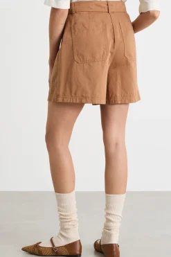 Bermuda con maxi tasche - Cammello