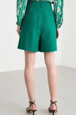 Bermuda con pinces - Verde