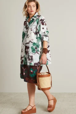 Bermuda in cotone - Marrone Verde
